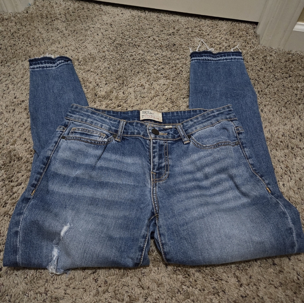 BKE Payton skinny anke distressed jeans size 27